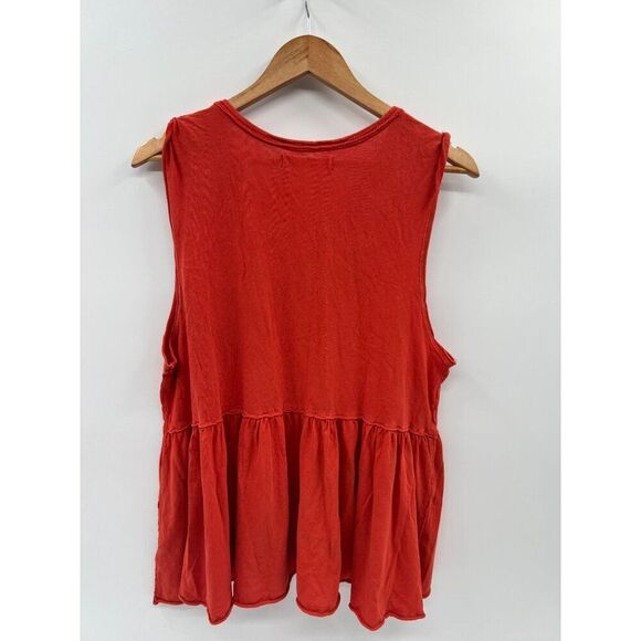 We The Free Women Size Medium Orange Sleeveless Boho Anytime Tank Top - Picture 2 of 10